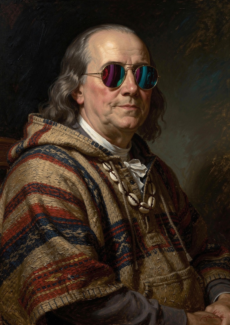 Benjamin Franklin Surf Art