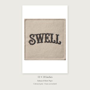 Swell Patch unframed 12 by 18 inch print on enhanced matte paper, shown with its white paper border.