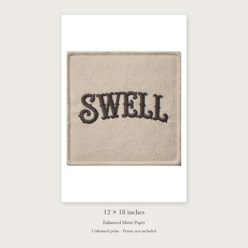 Swell Patch unframed 12 by 18 inch print on enhanced matte paper, shown with its white paper border.