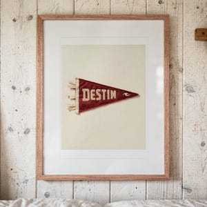 Destin, Florida Surf Pennant Art Print, Framed or Unframed Coastal Poster image 13