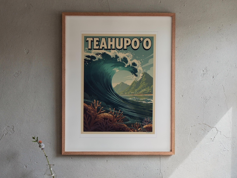 Teahupoo Tahiti Surf Poster