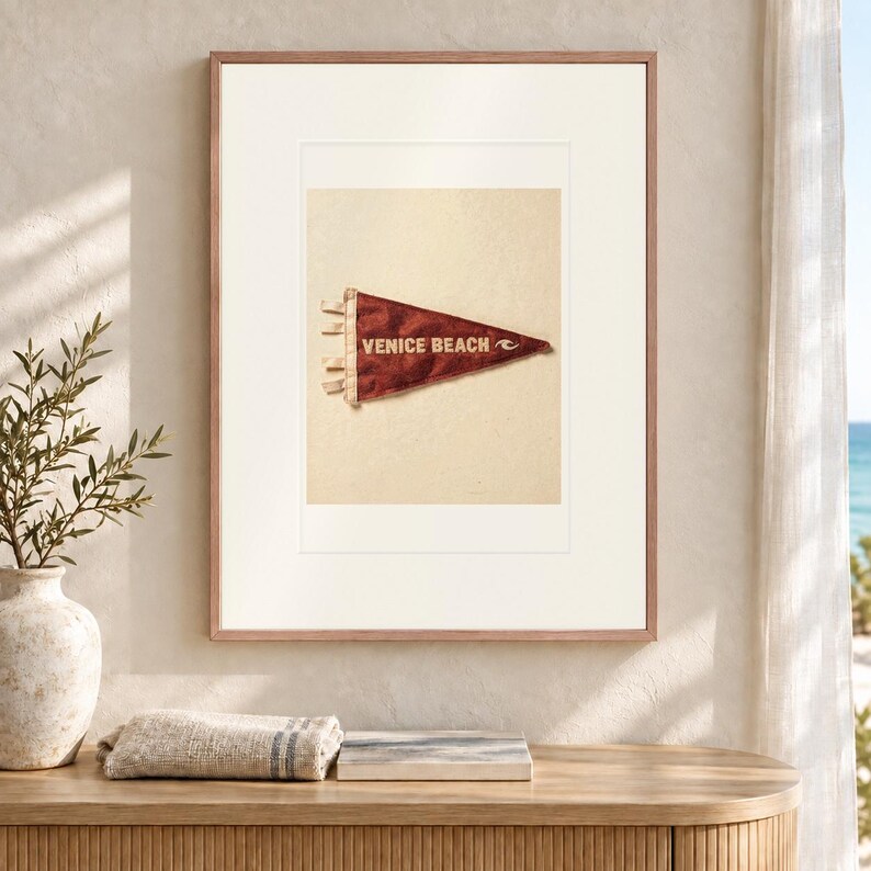 Venice Beach, California Surf Pennant Print