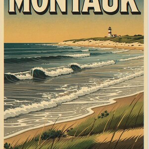 Montauk Surf full artwork and composition, shown flat without a room setting.