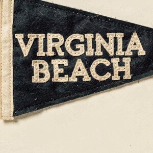Virginia Beach, Virginia Surf Pennant Print | Vintage Felt Pennant Art | Beach House Decor | Retro Surf Wall Art | Printable Digital Downloa image 4