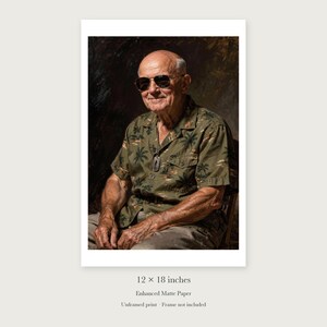 Dwight Eisenhower unframed 12 by 18 inch print on enhanced matte paper, shown with its white paper border.