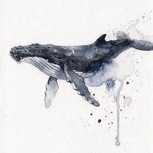 Humpback Whale full artwork and composition, shown flat without a room setting.