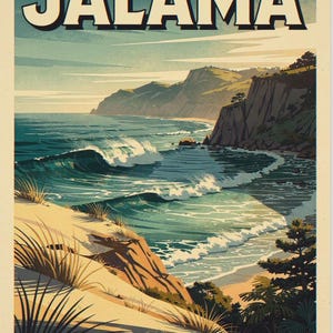 Jalama Beach Surf full artwork and composition, shown flat without a room setting.