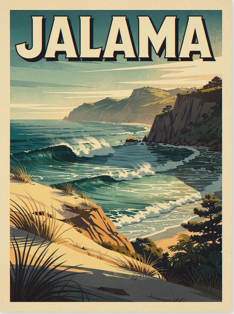 Jalama Beach Surf Poster