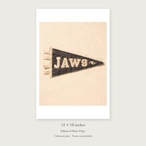 Jaws, Pe'ahi Surf Pennant unframed 12 by 18 inch print on enhanced matte paper, shown with its white paper border.