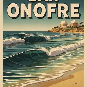 San Onofre Surf full artwork and composition, shown flat without a room setting.