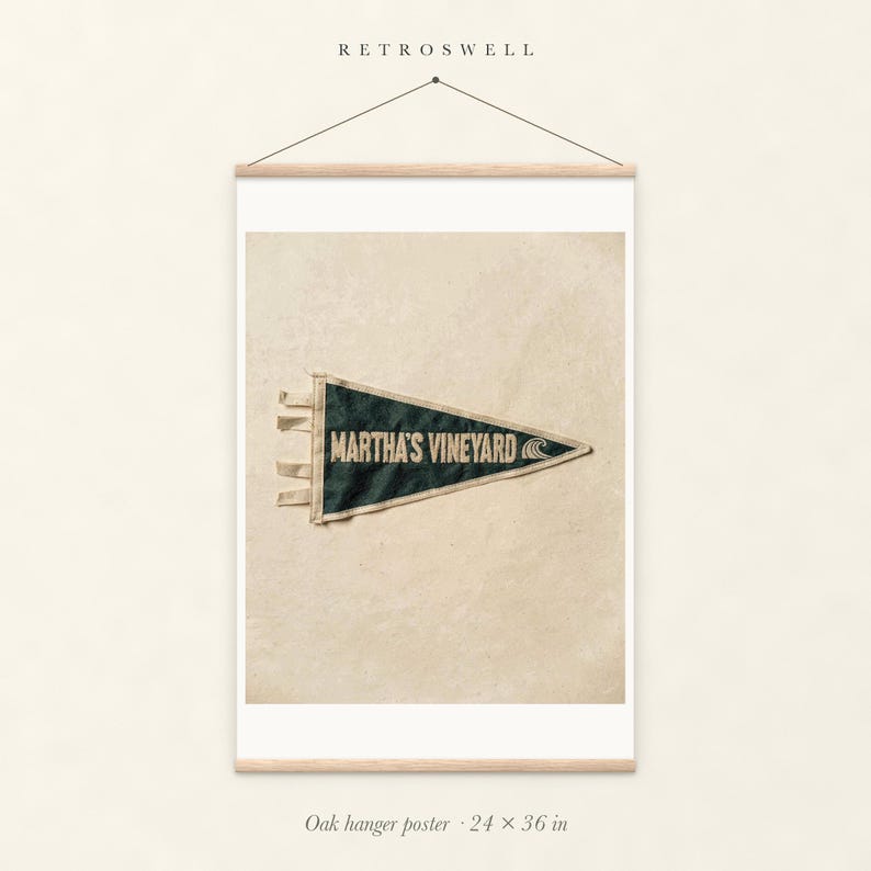 Martha's Vineyard, Massachusetts Surf Pennant Print
