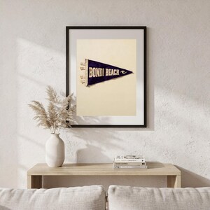 Bondi Beach, Sydney, Australia Surf Pennant Print | Vintage Felt Pennant Art | Beach House Decor | Retro Surf Wall Art | Printable Digital D image 5