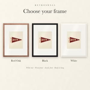 Destin, Florida Surf Pennant Art Print, Framed or Unframed Coastal Poster image 4