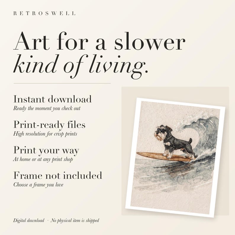 RetroSwell digital download: instant download, print-ready files, print at home or at any print shop. Frame not included.