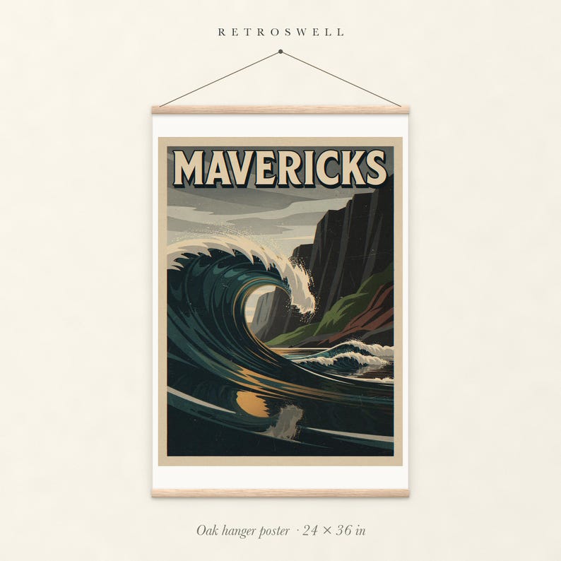 Mavericks Surf Poster