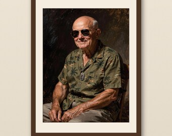 Eisenhower Surf Art Print | Funny Presidential Portrait | Beach House Wall Art | Vintage Humor Decor | Printable Digital Download