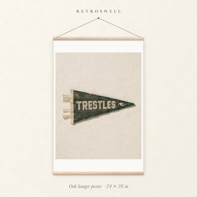 Trestles, San Clemente, California Surf Pennant Print