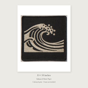 Wave Patch unframed 8 by 10 inch print on enhanced matte paper, shown with its white paper border.