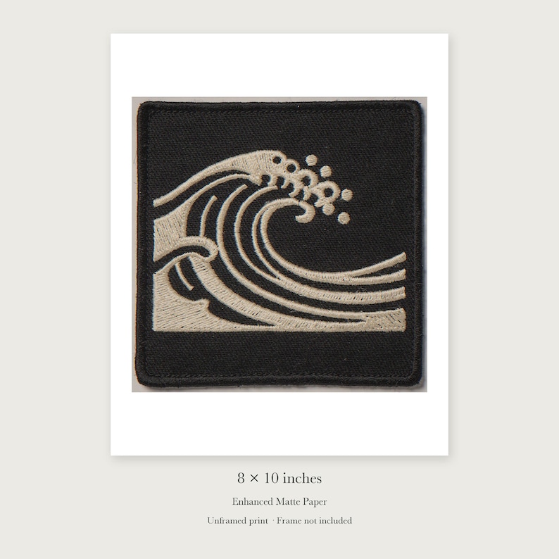 Wave Patch unframed 8 by 10 inch print on enhanced matte paper, shown with its white paper border.