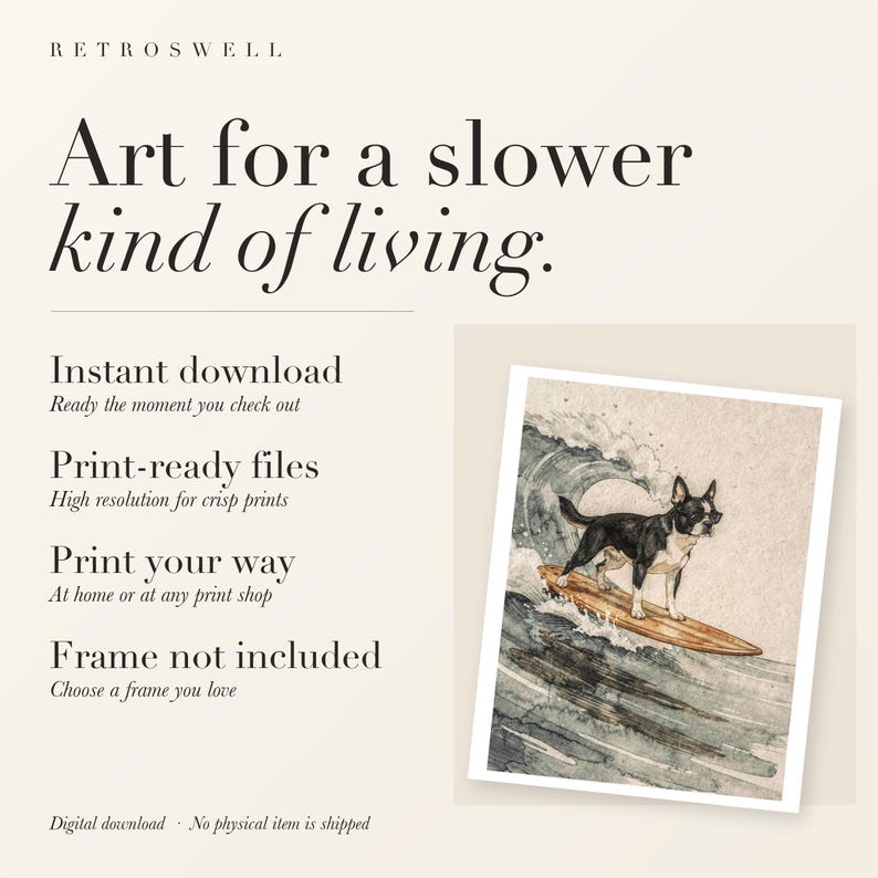 RetroSwell digital download: instant download, print-ready files, print at home or at any print shop. Frame not included.