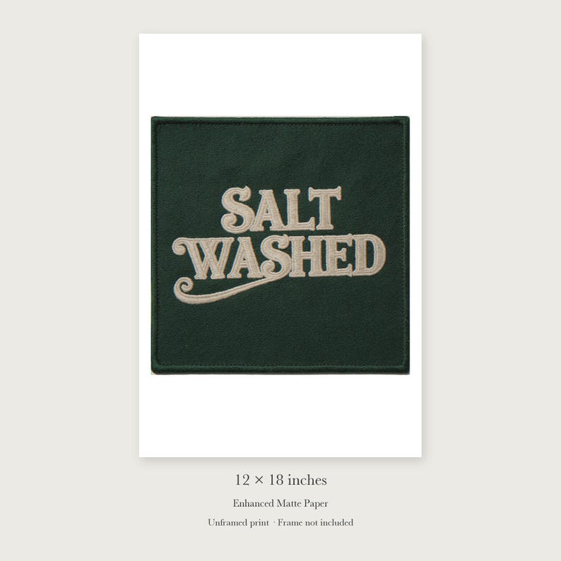 Salt Washed Patch unframed 12 by 18 inch print on enhanced matte paper, shown with its white paper border.