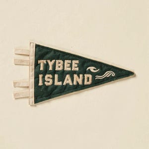 Tybee Island, Georgia Surf Pennant full artwork and composition, shown flat without a room setting.