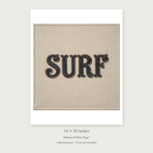 Surf Patch unframed 16 by 20 inch print on enhanced matte paper, shown with its white paper border.