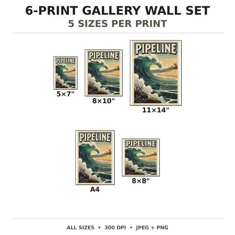 6 print sizes included - 5x7 to 24x36