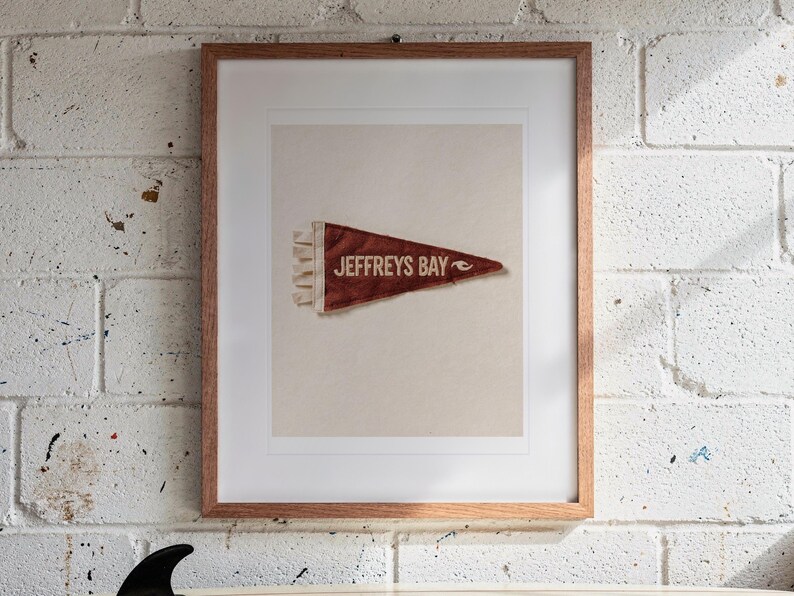 Jeffreys Bay, South Africa Surf Pennant Print