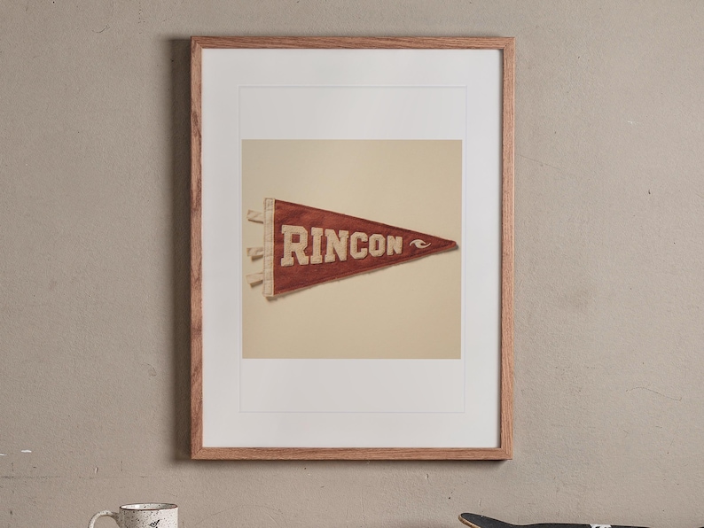 Rincon Surf Pennant Print