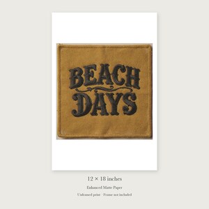Beach Days Patch unframed 12 by 18 inch print on enhanced matte paper, shown with its white paper border.