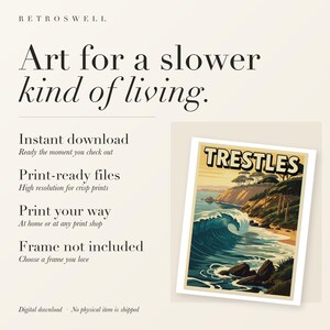 RetroSwell digital download details: instant download, print-ready high-resolution files, print at home or at any print shop. Frame not included.