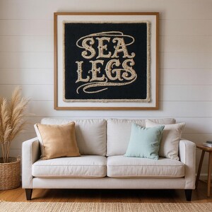 Sea Legs Patch Print | Vintage Embroidered Patch Wall Art (Digital Download) image 8