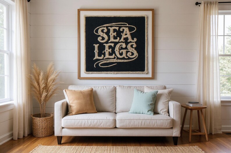 Sea Legs Patch Print | Vintage Embroidered Patch Wall Art (Digital Download) image 8
