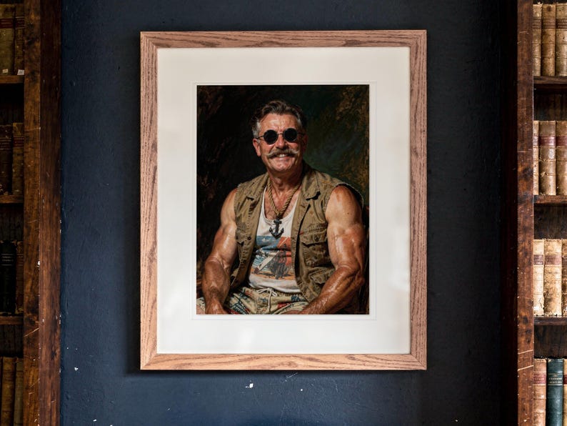 Teddy Roosevelt Art Print, Funny Sunglasses and Vest Portrait, Framed or Unframed image 13