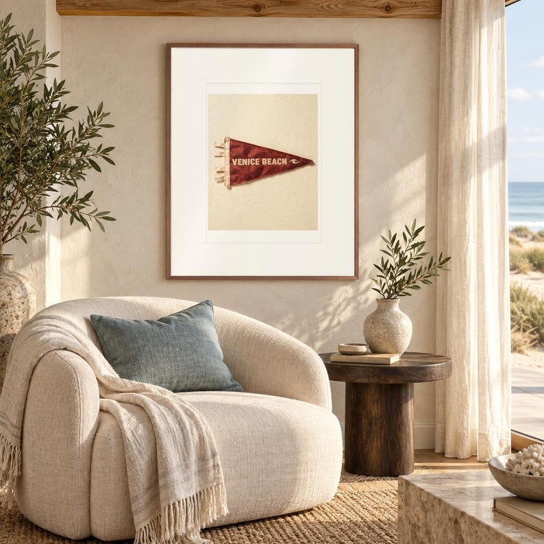 Venice Beach, California Surf Pennant Print