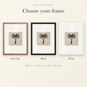 Palm Tree Patch Art Print, Framed or Unframed Retro Coastal Poster image 4