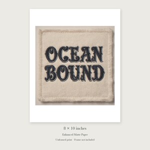 Ocean Bound Patch unframed 8 by 10 inch print on enhanced matte paper, shown with its white paper border.
