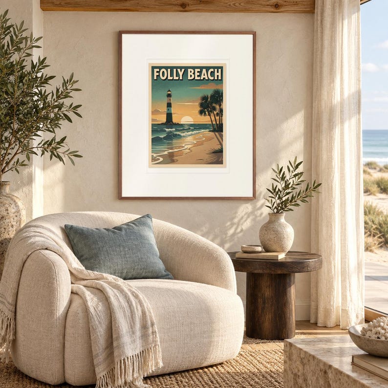 Folly Beach Surf Poster