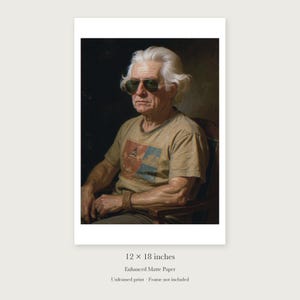 Thomas Jefferson unframed 12 by 18 inch print on enhanced matte paper, shown with its white paper border.