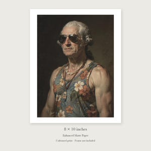 George Washington unframed 8 by 10 inch print on enhanced matte paper, shown with its white paper border.