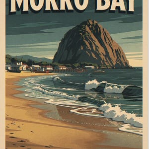 Morro Bay Surf full artwork and composition, shown flat without a room setting.