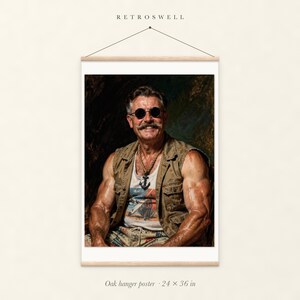 Teddy Roosevelt Art Print, Funny Sunglasses and Vest Portrait, Framed or Unframed image 5