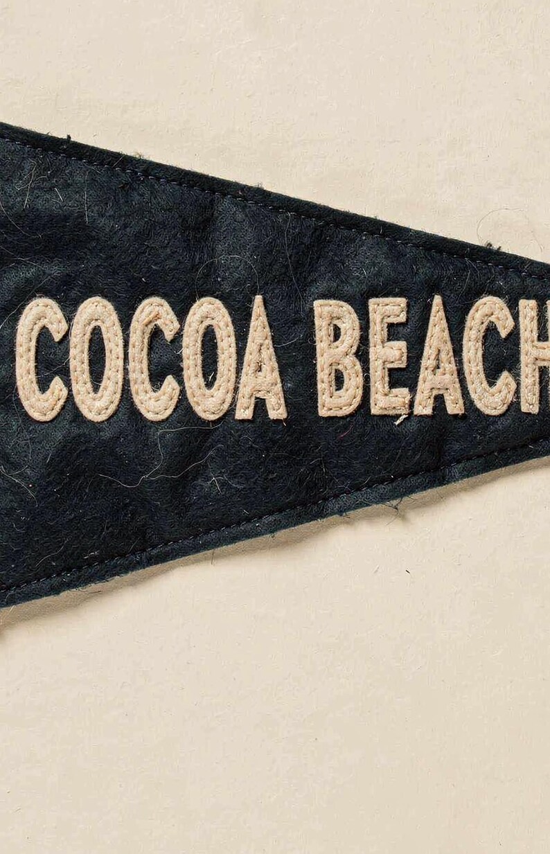 Cocoa Beach, Florida Surf Pennant Print | Vintage Felt Pennant Art | Beach House Decor | Retro Surf Wall Art | Printable Digital Download image 4