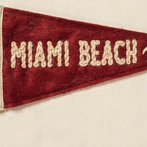 Miami Beach, Florida Surf Pennant Print | Vintage Felt Pennant Art | Beach House Decor | Retro Surf Wall Art | Printable Digital Download image 4