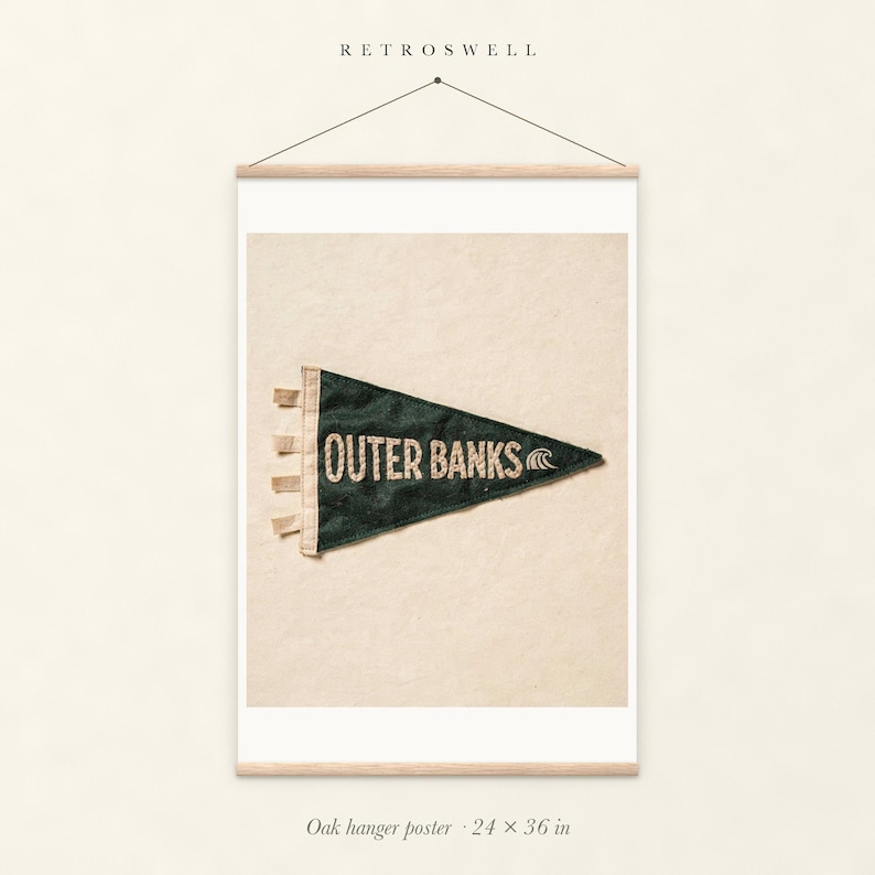 Outer Banks, North Carolina Surf Pennant Print
