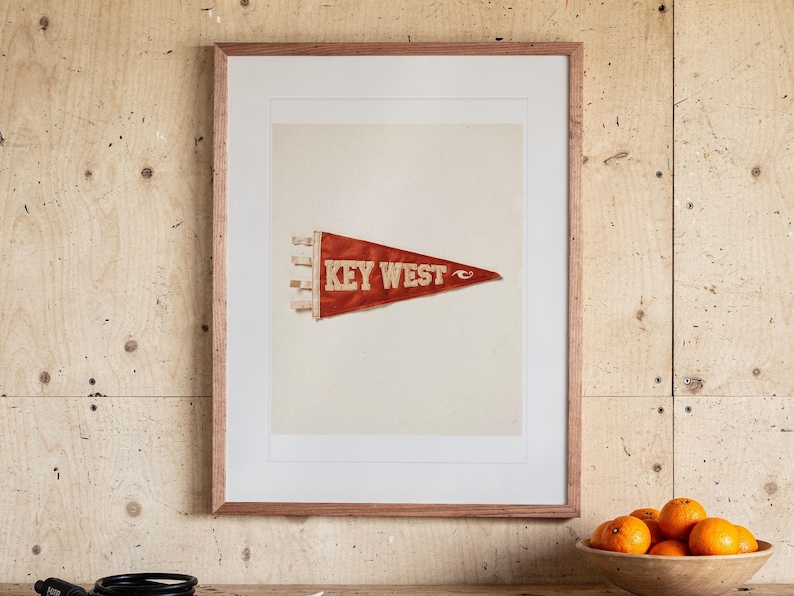 Key West, Florida Surf Pennant Print
