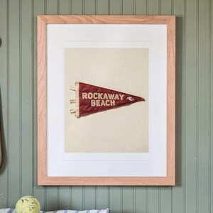 Rockaway Beach Surf Pennant Art Print, Framed or Unframed Coastal Poster image 13