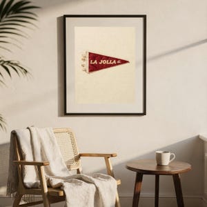 La Jolla, California Surf Pennant Print | Vintage Felt Pennant Art | Beach House Decor | Retro Surf Wall Art | Printable Digital Download image 7