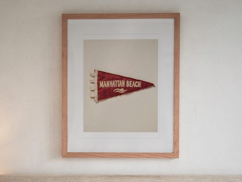 Manhattan Beach, California Surf Pennant Print